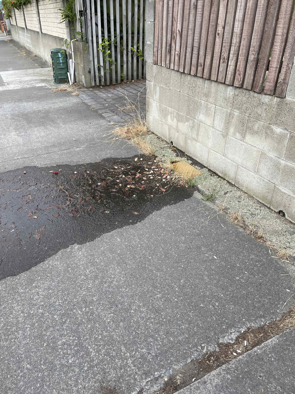 The photograph attached to this water leak report