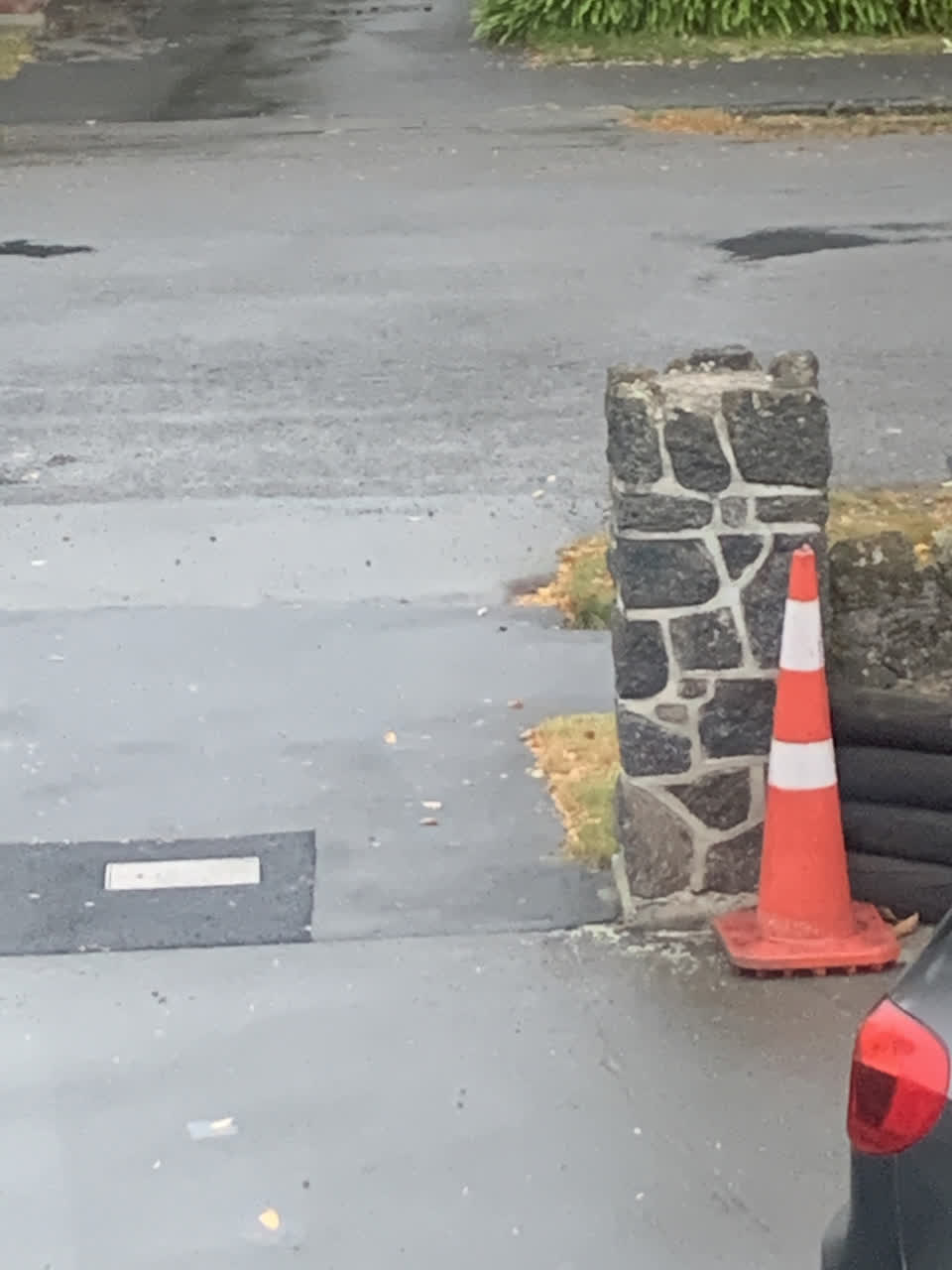 The photograph attached to this water leak report