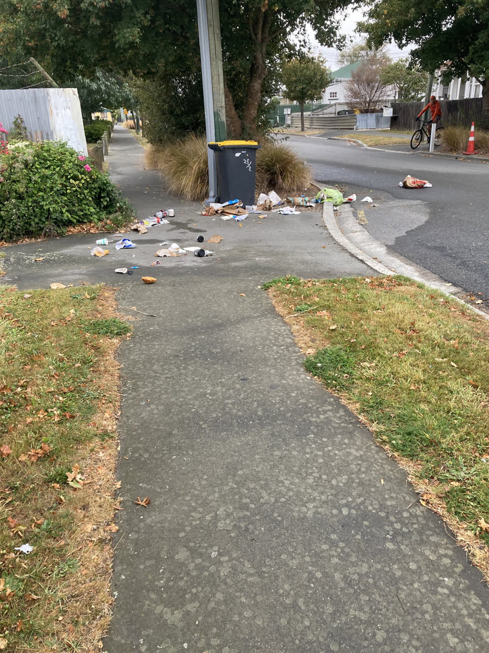 The photograph attached to this rubbish/recycling report