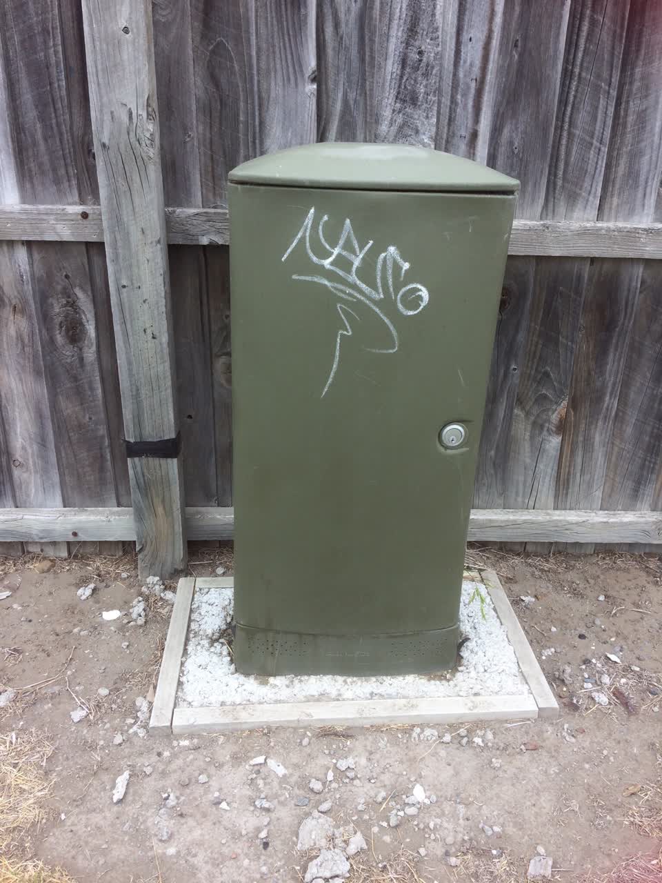 The photograph attached to this graffiti report