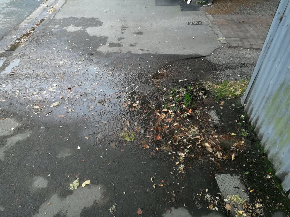 The photograph attached to this water leak report