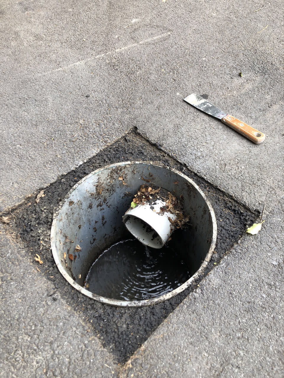 The photograph attached to this water leak report