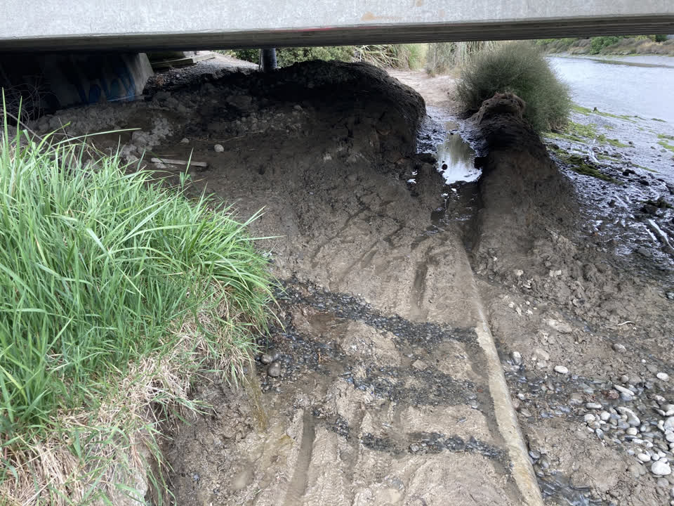 The photograph attached to this water leak report