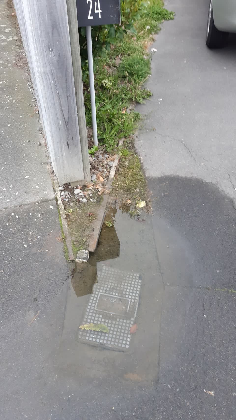 The photograph attached to this water leak report