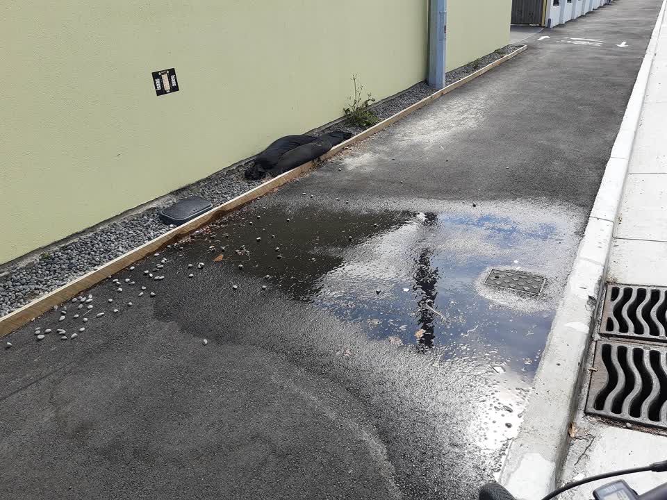 The photograph attached to this water leak report