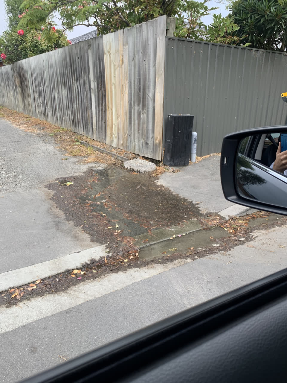 The photograph attached to this water leak report