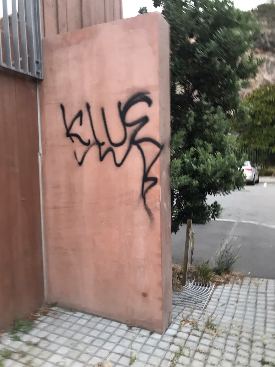 The photograph attached to this graffiti report