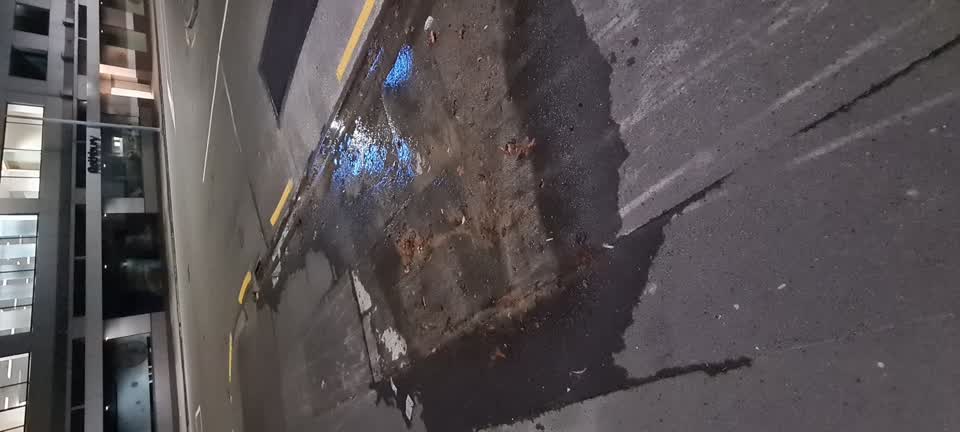 The photograph attached to this water leak report