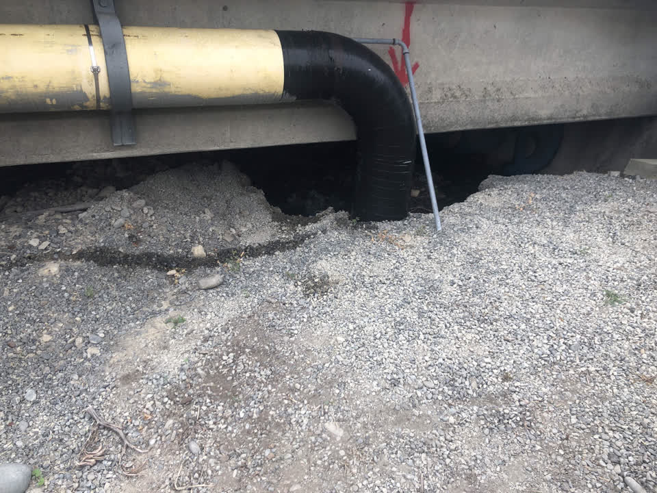 The photograph attached to this water leak report