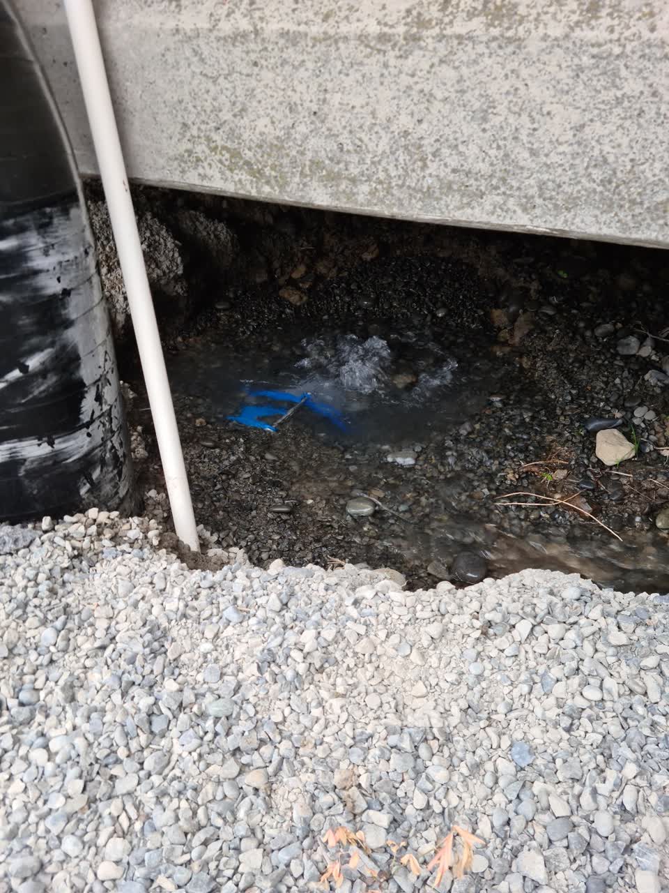 The photograph attached to this water leak report