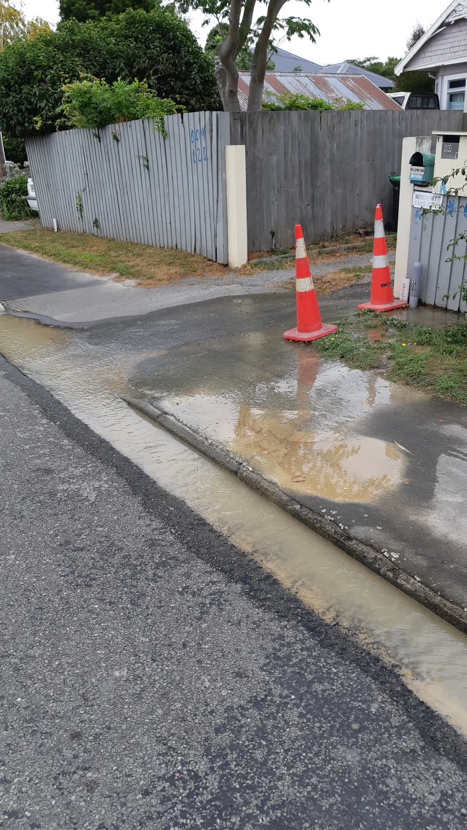 The photograph attached to this water leak report
