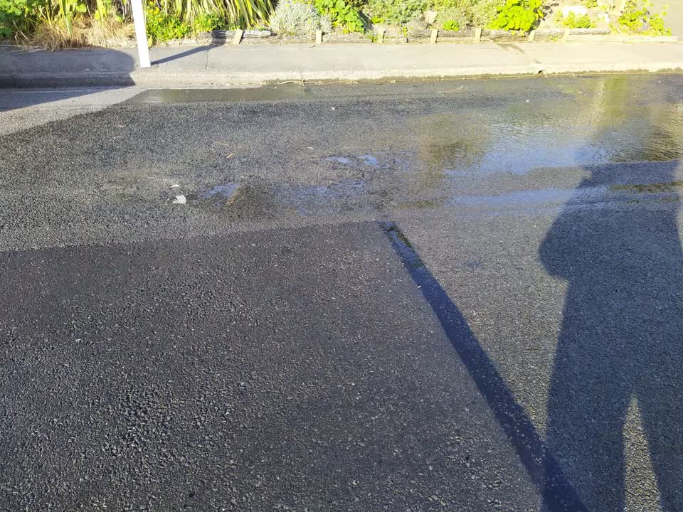 The photograph attached to this water leak report