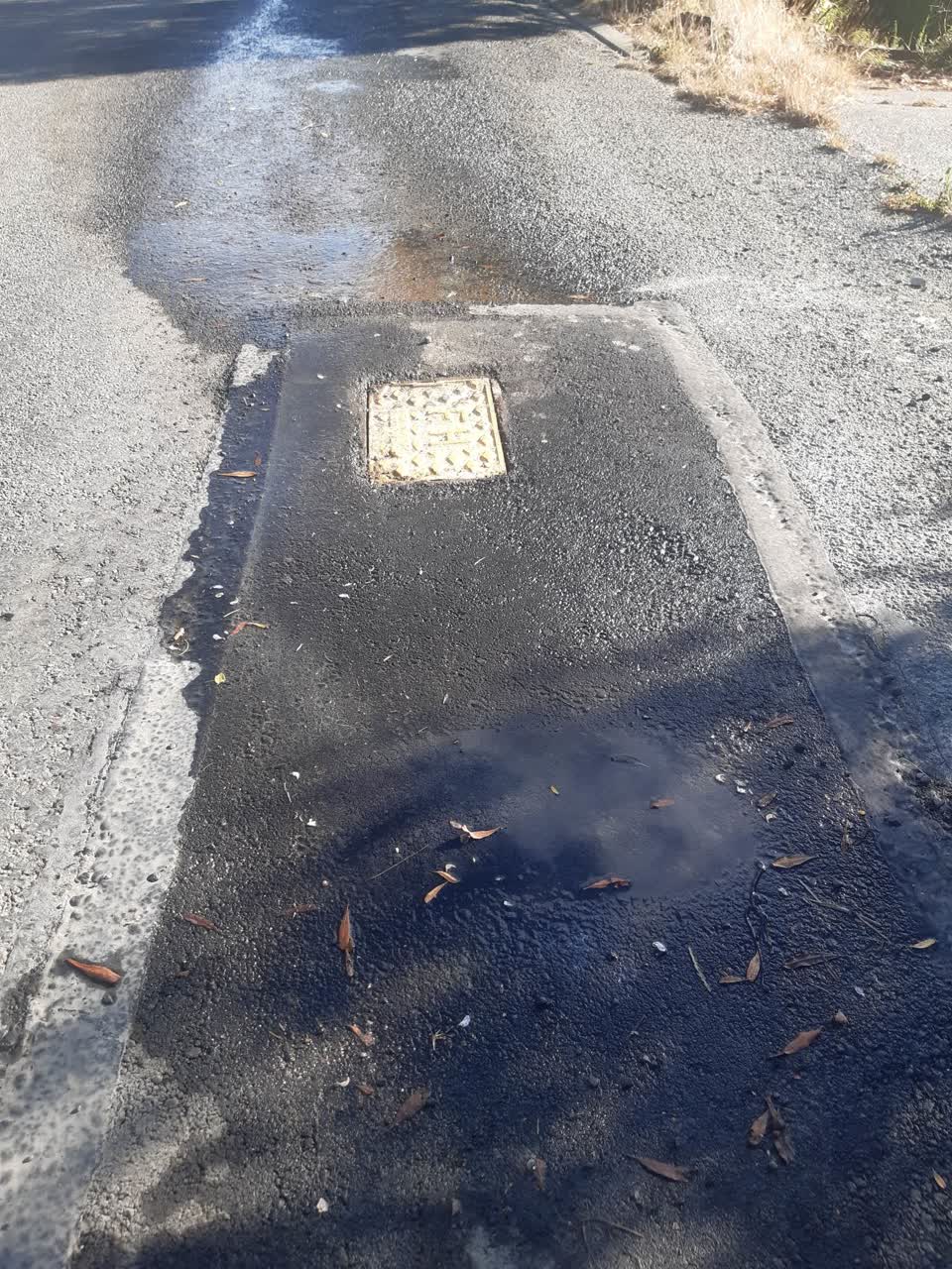 The photograph attached to this water leak report