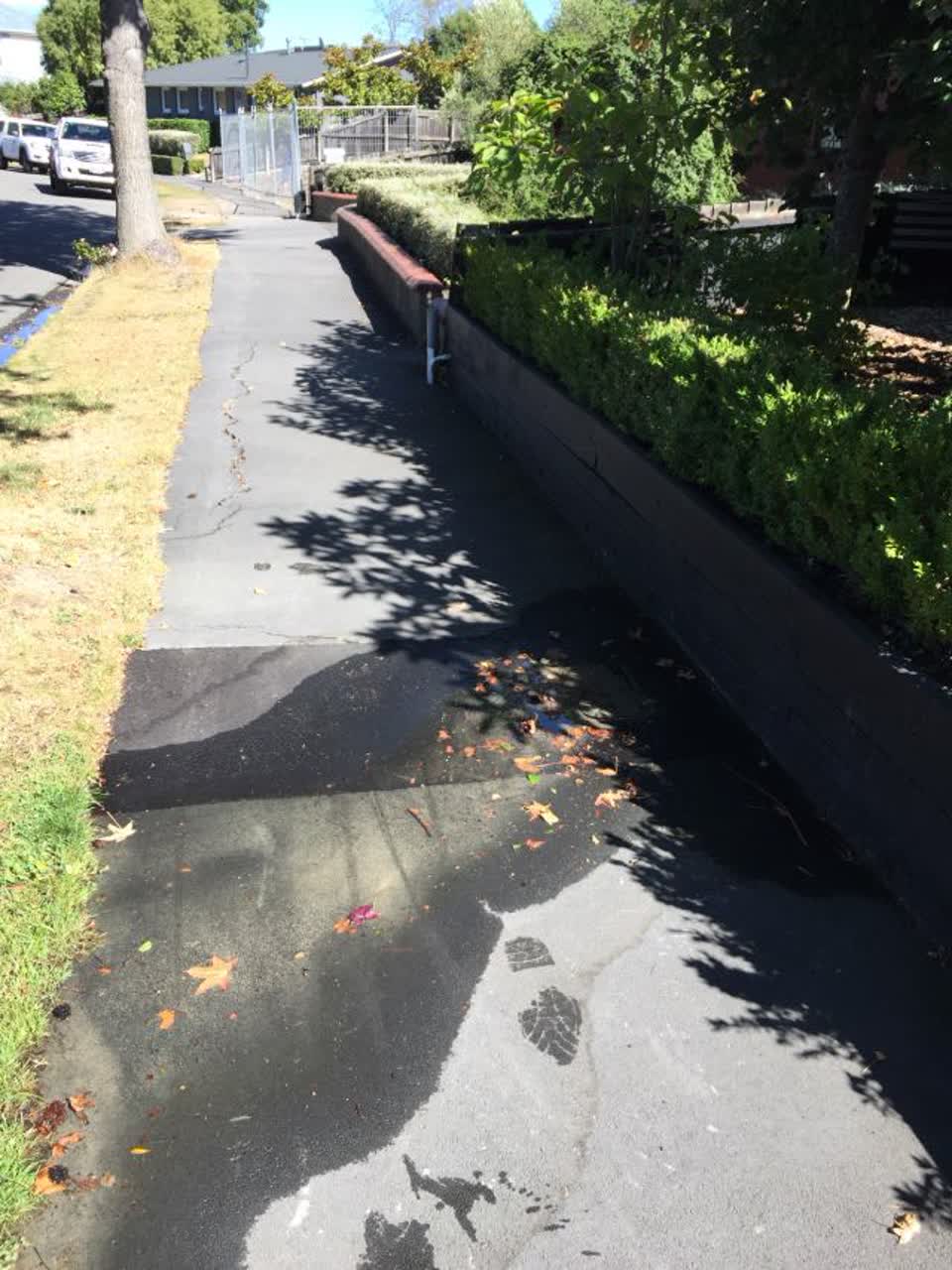 The photograph attached to this water leak report