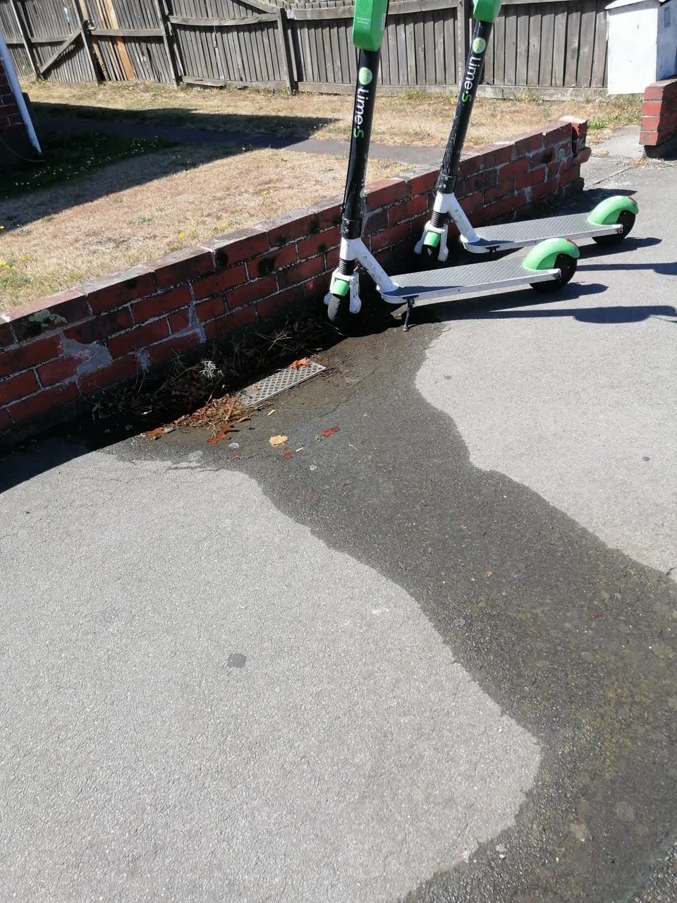 The photograph attached to this water leak report