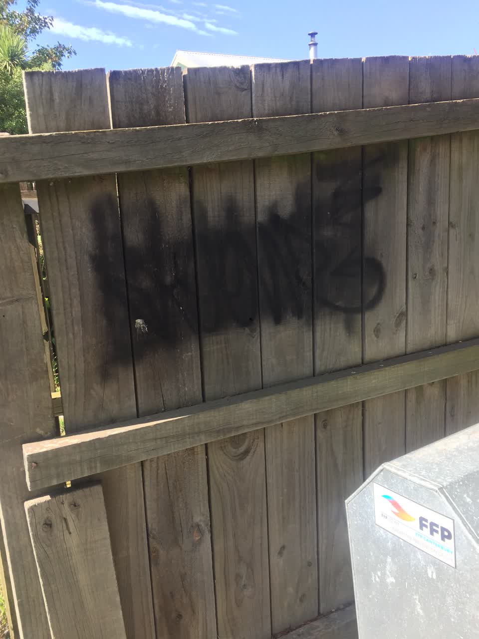 The photograph attached to this graffiti report