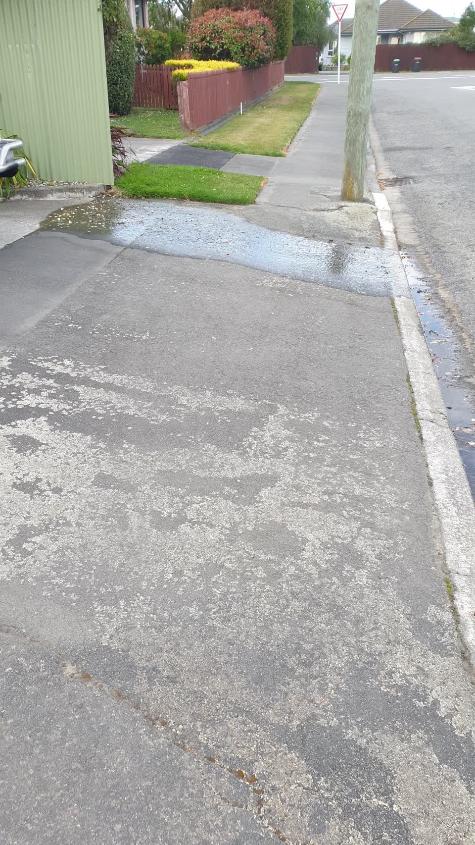 The photograph attached to this water leak report