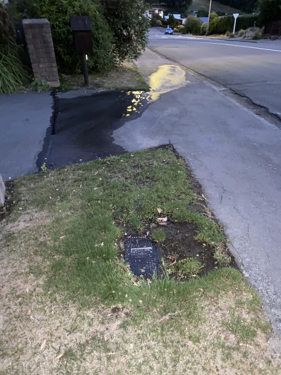 The photograph attached to this water leak report