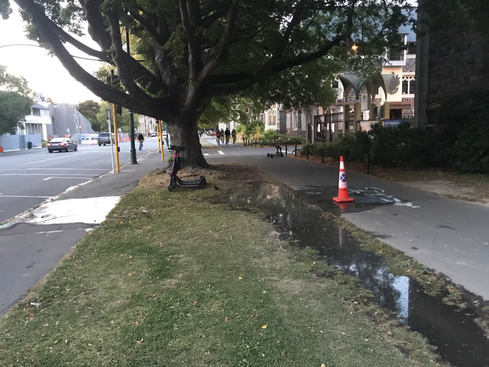 The photograph attached to this water leak report