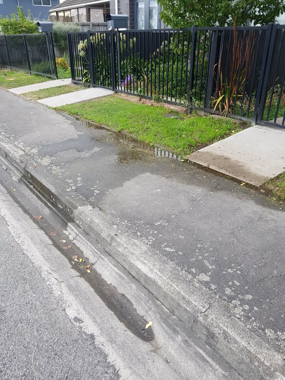 The photograph attached to this water leak report