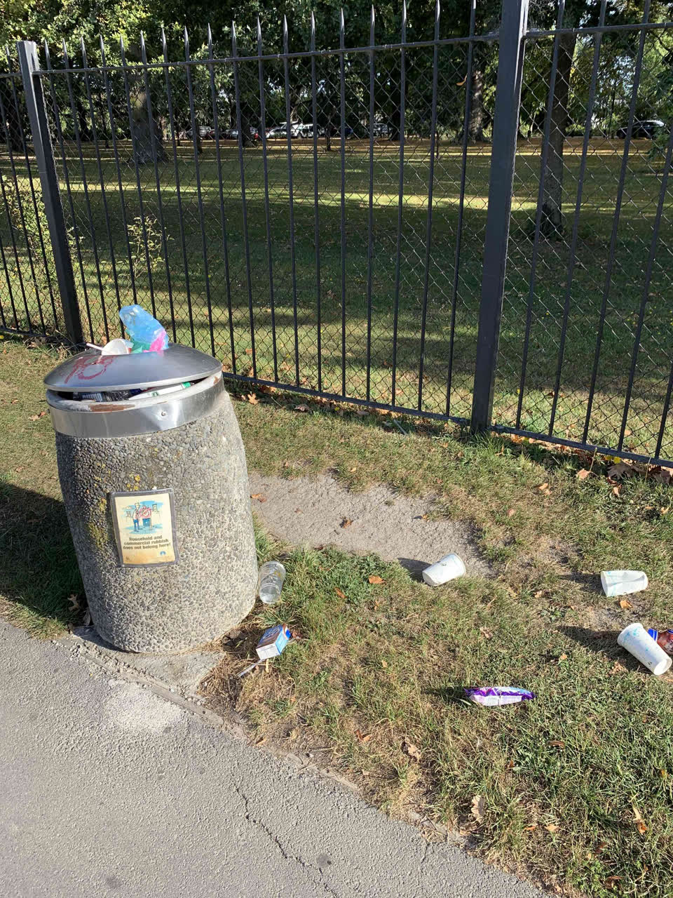 The photograph attached to this rubbish/recycling report