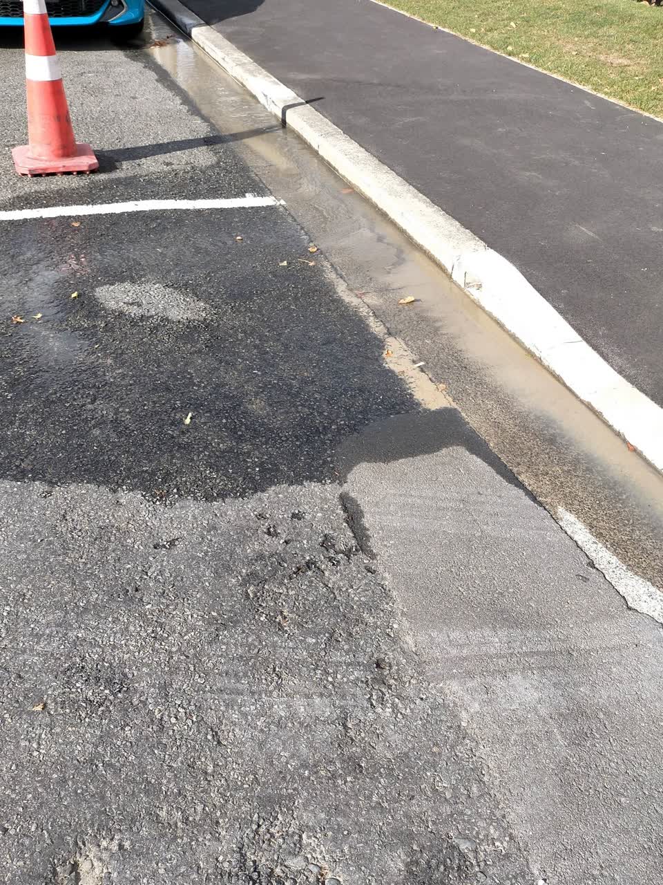 The photograph attached to this water leak report
