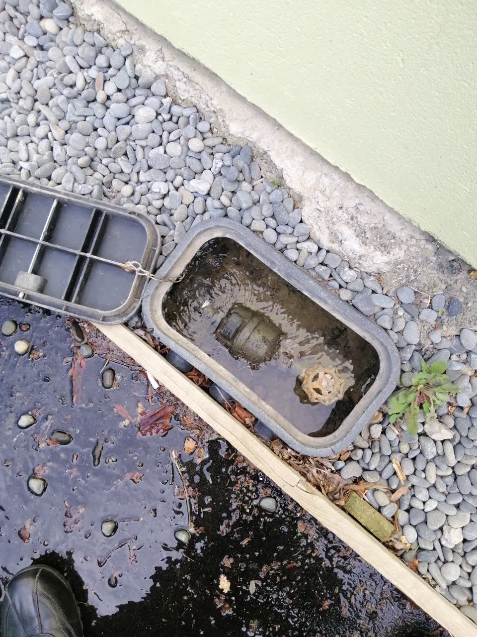 The photograph attached to this water leak report