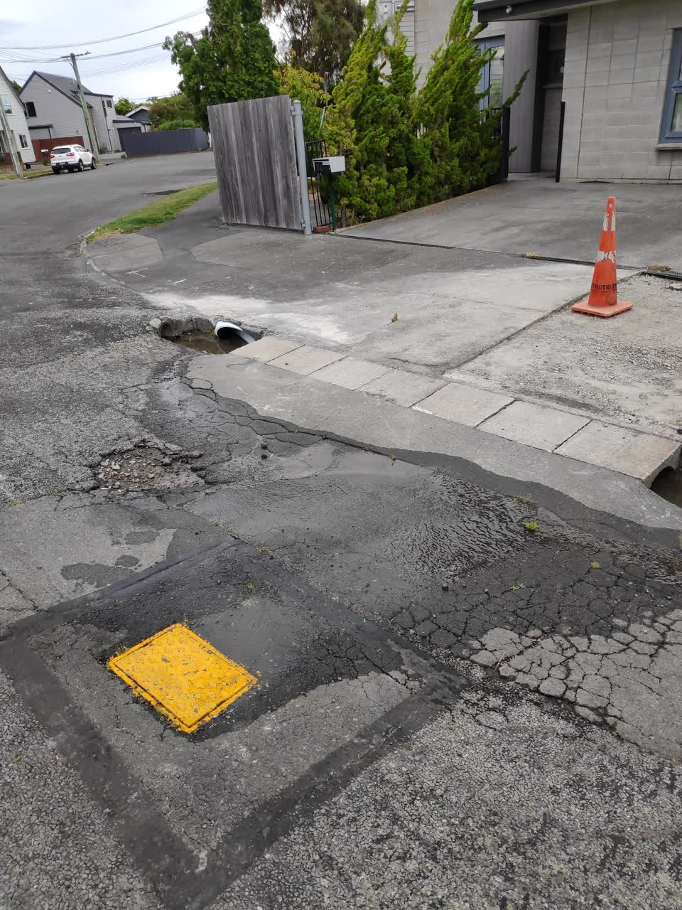 The photograph attached to this water leak report