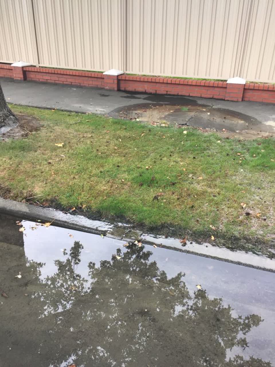 The photograph attached to this water leak report