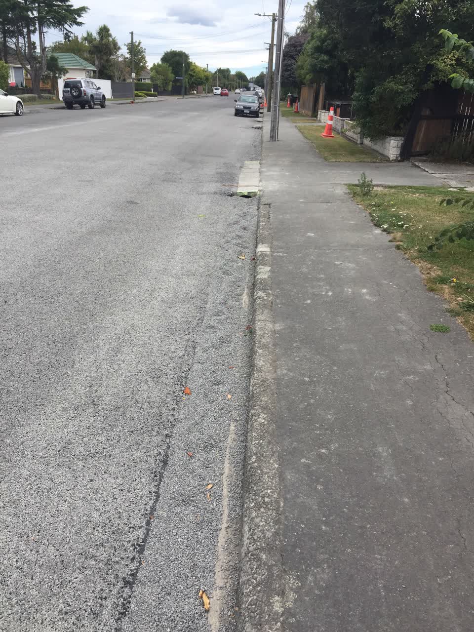 The photograph attached to this roading/streets report