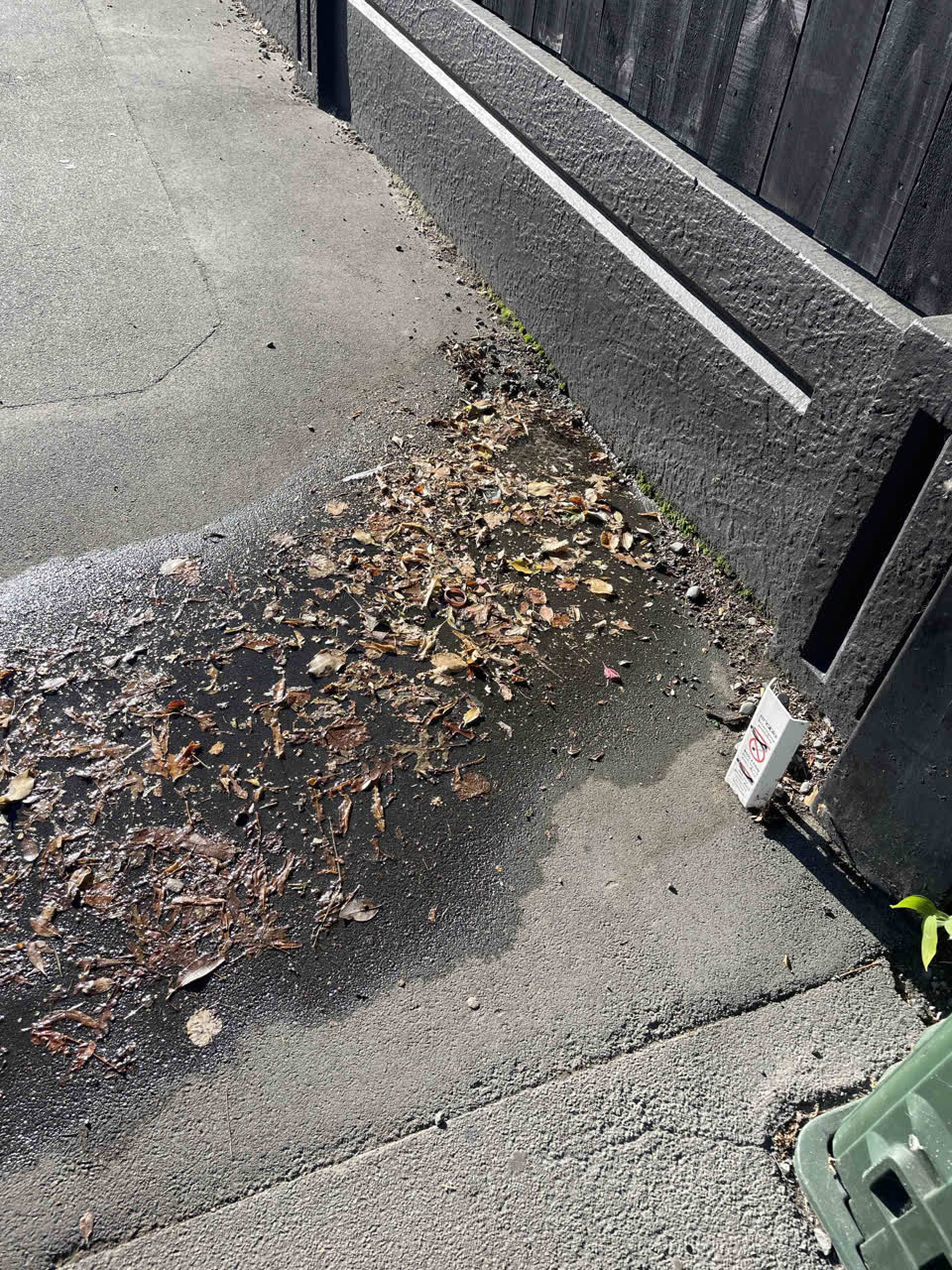 The photograph attached to this water leak report