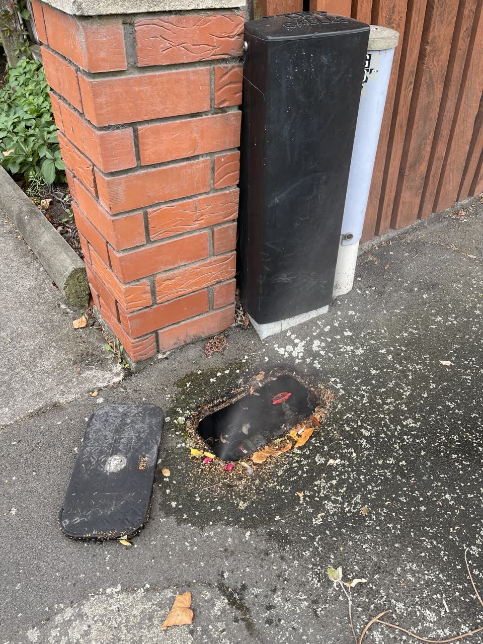 The photograph attached to this water leak report