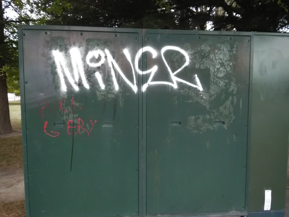 The photograph attached to this graffiti report