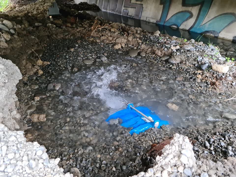 The photograph attached to this water leak report