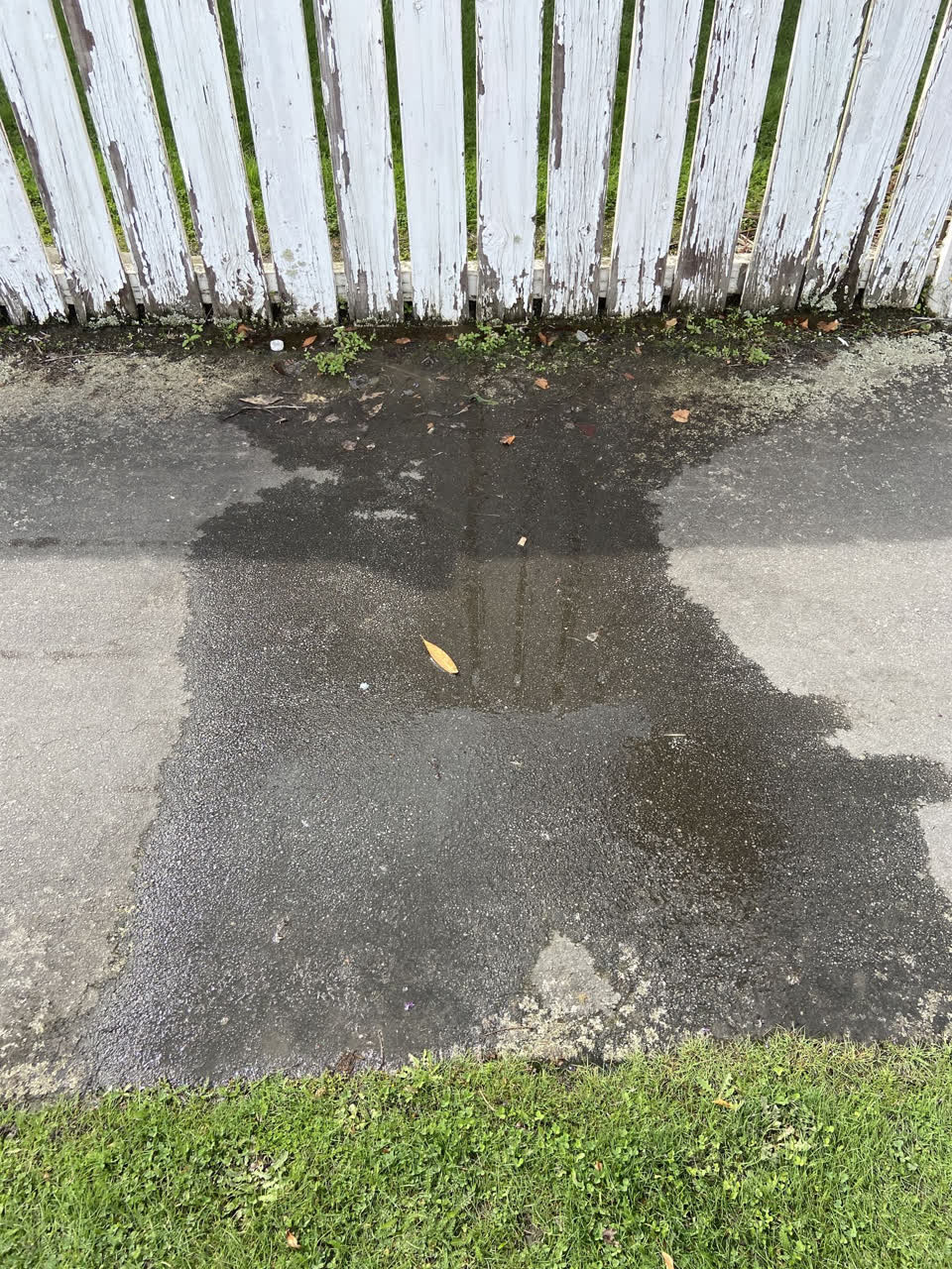 The photograph attached to this water leak report