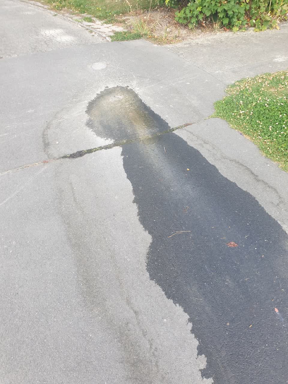 The photograph attached to this water leak report
