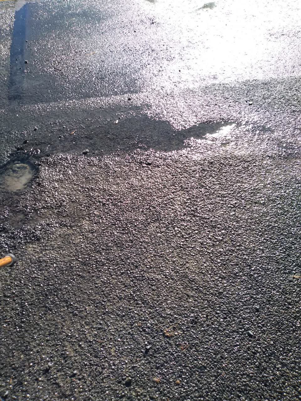The photograph attached to this water leak report