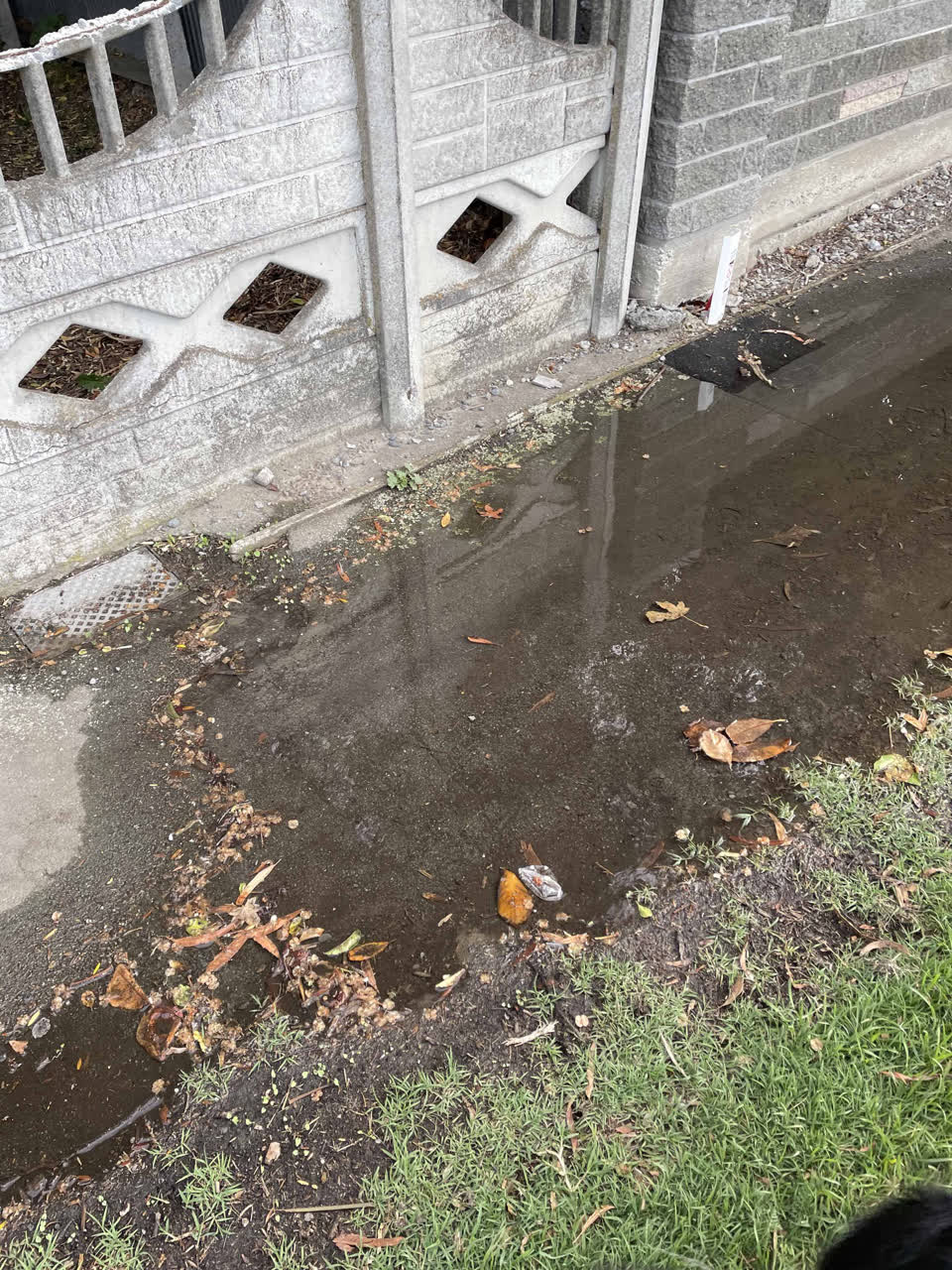 The photograph attached to this water leak report