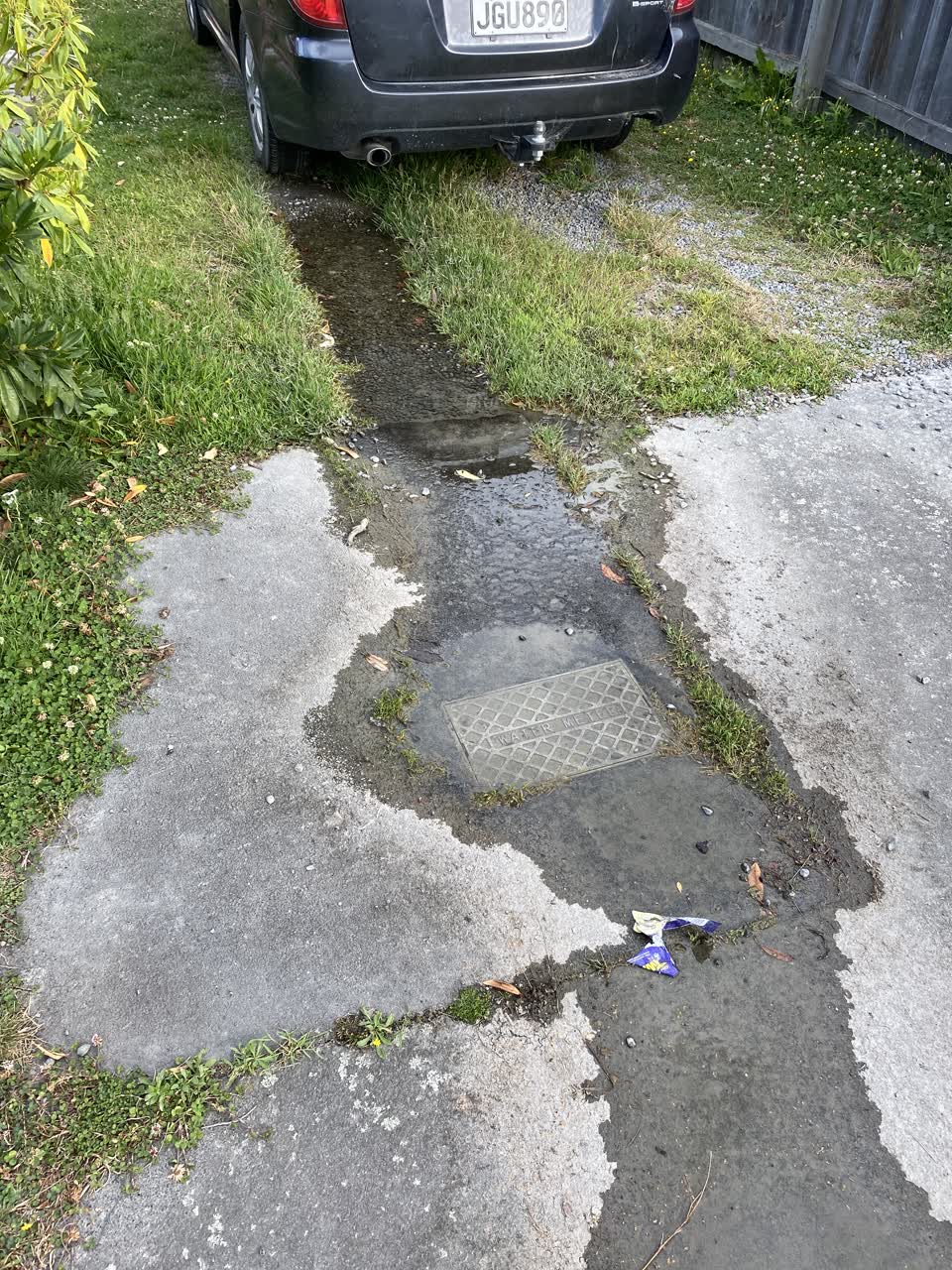 The photograph attached to this water leak report