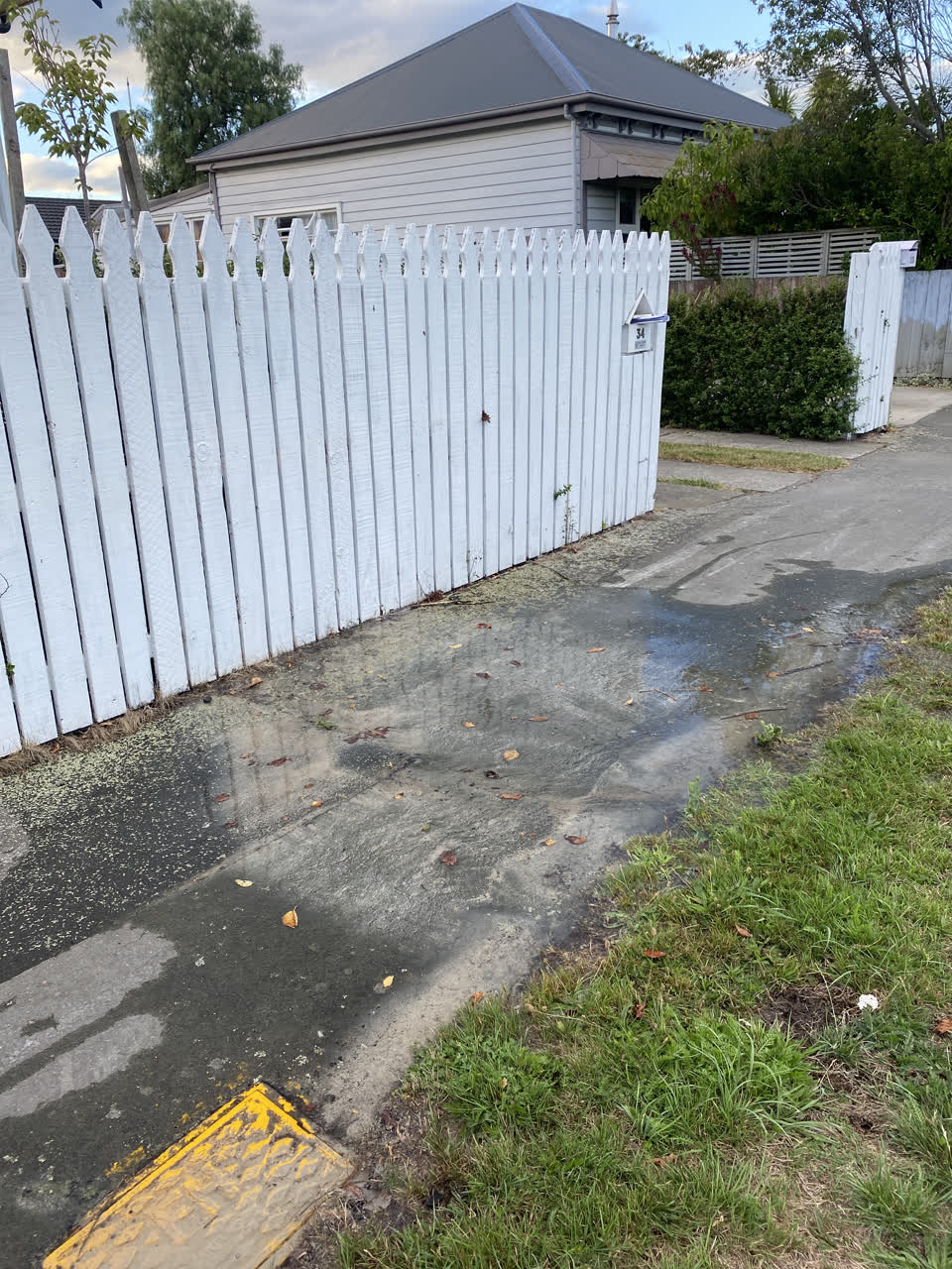 The photograph attached to this water leak report