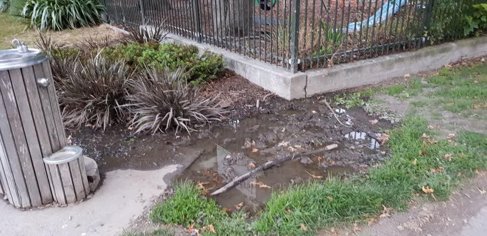 The photograph attached to this water leak report