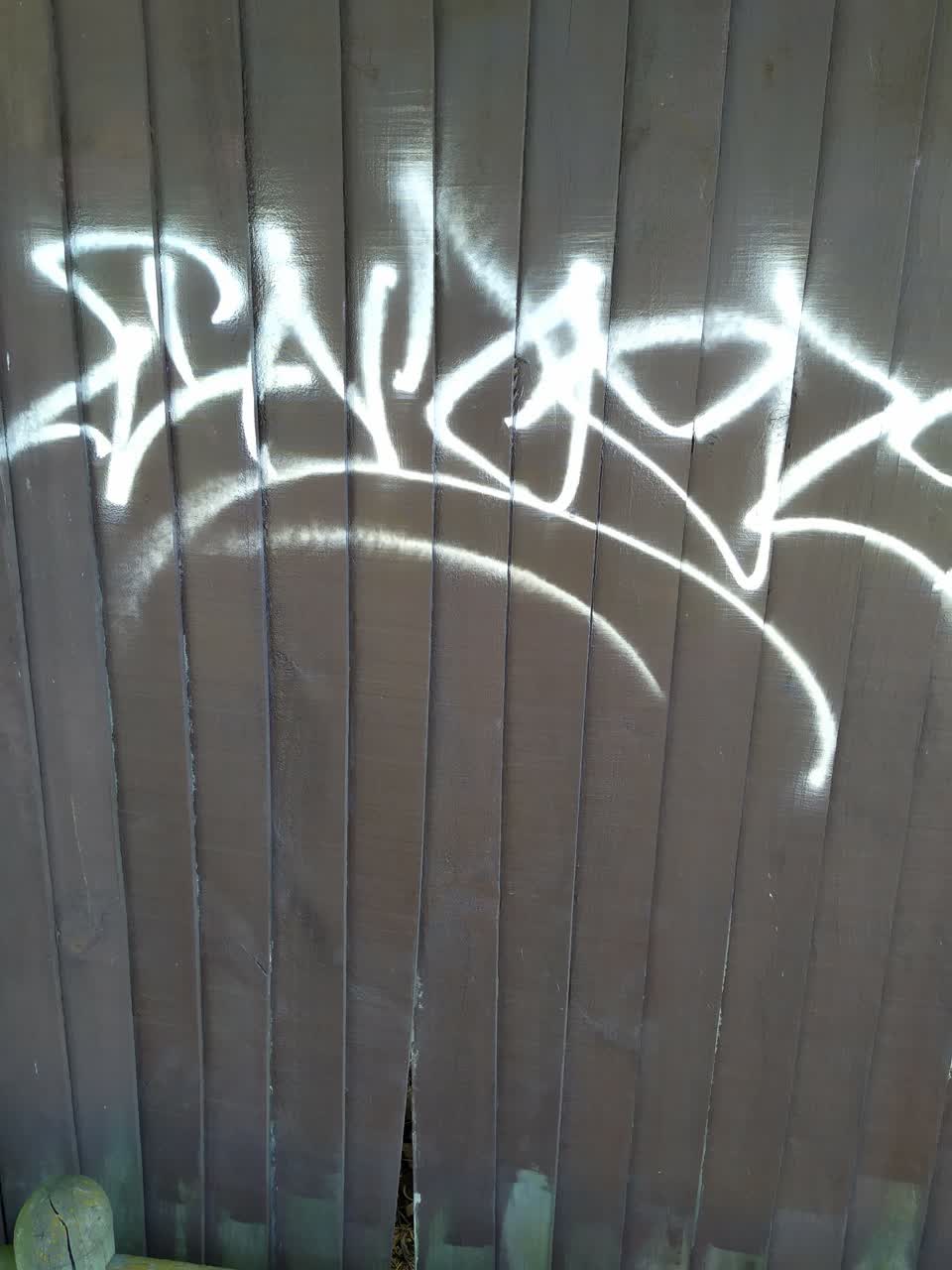 The photograph attached to this graffiti report