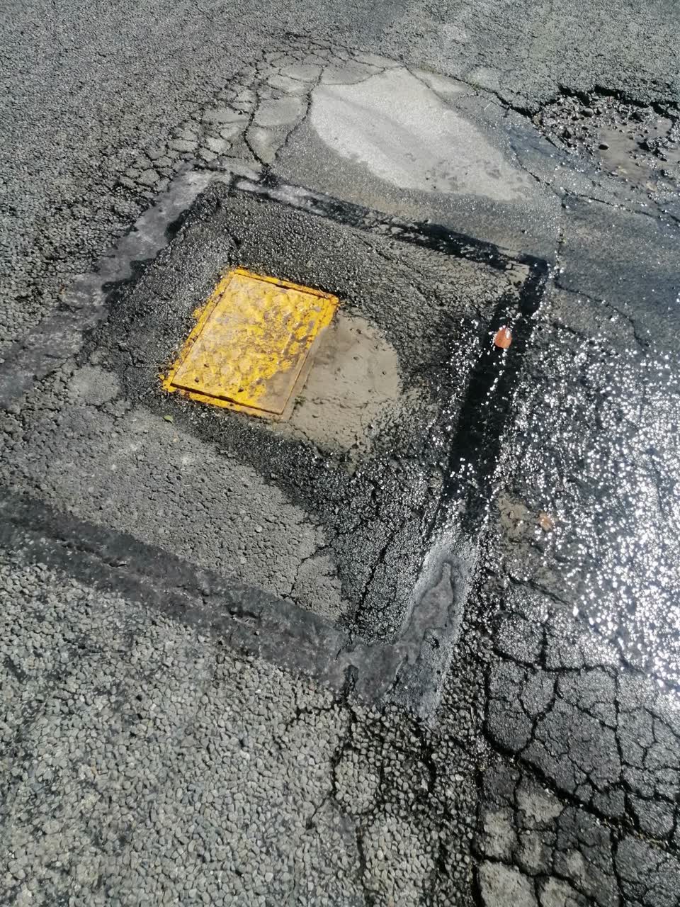 The photograph attached to this water leak report