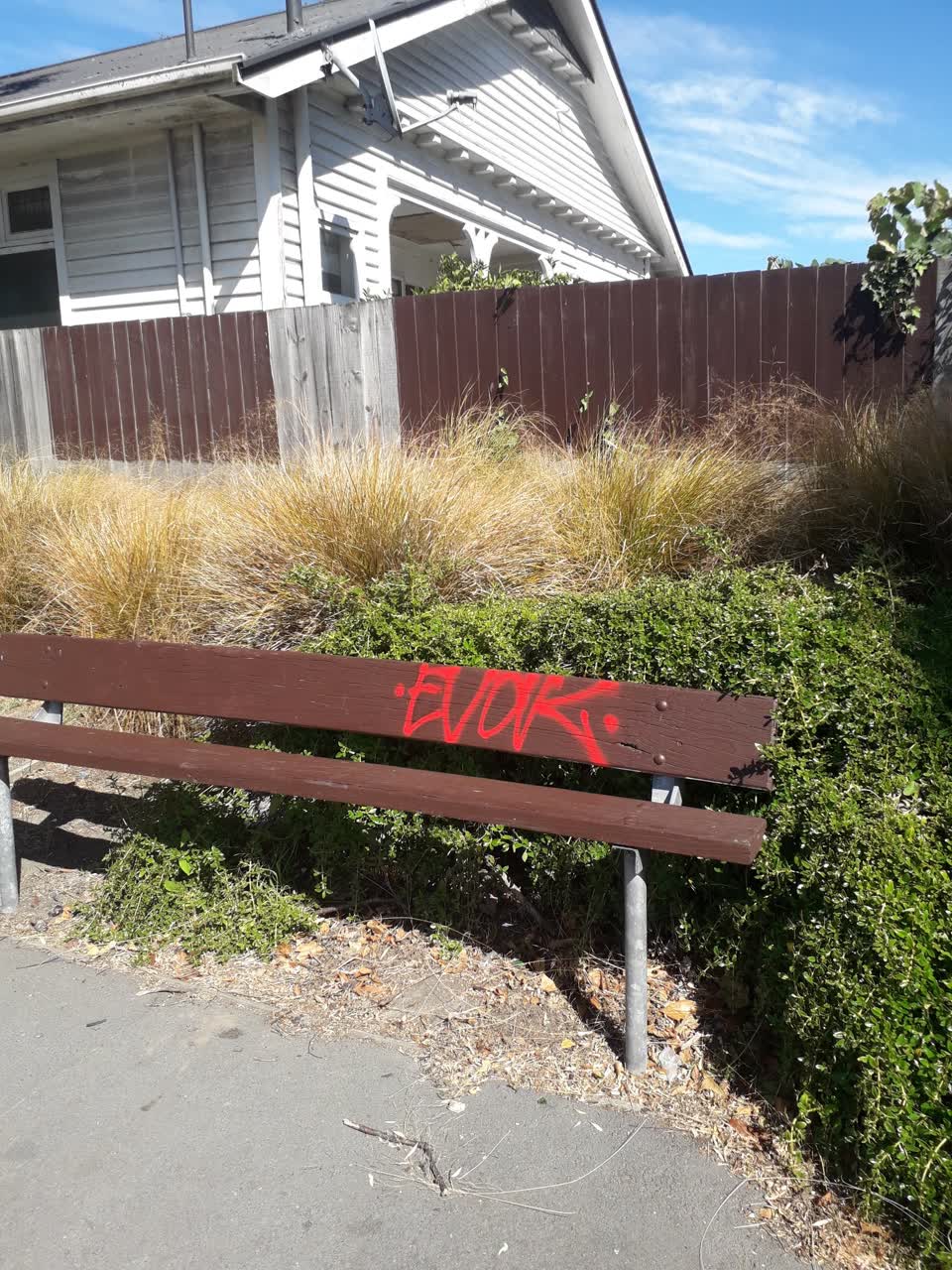 The photograph attached to this graffiti report