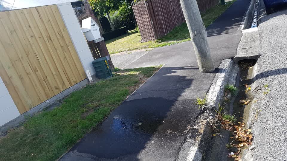 The photograph attached to this water leak report