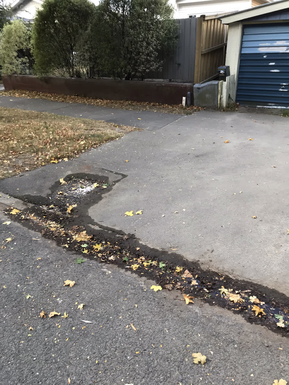 The photograph attached to this water leak report