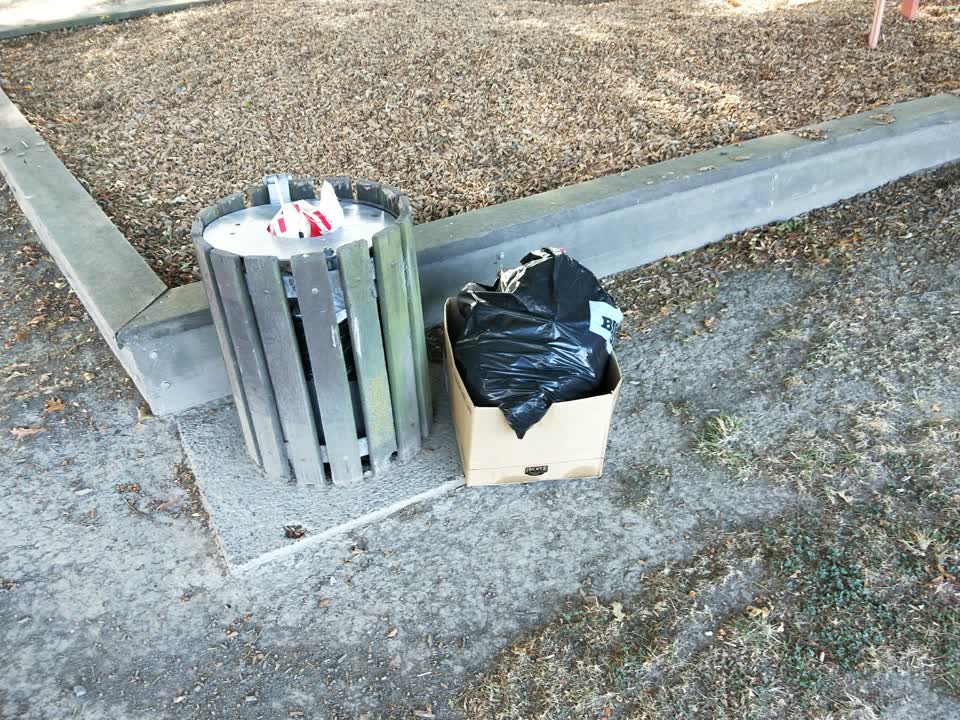 The photograph attached to this rubbish/recycling report