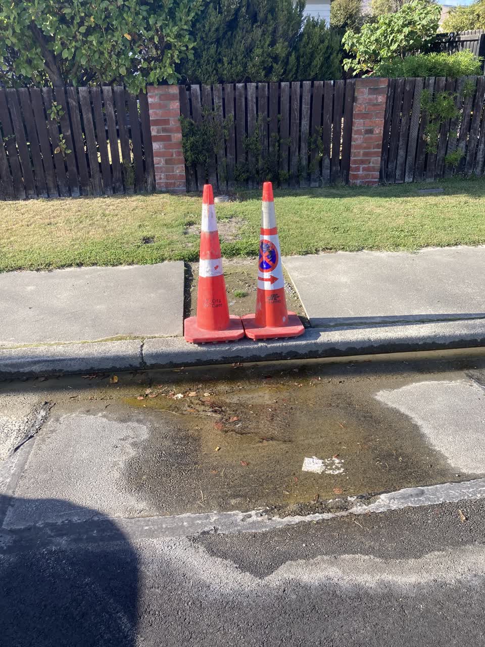 The photograph attached to this water leak report