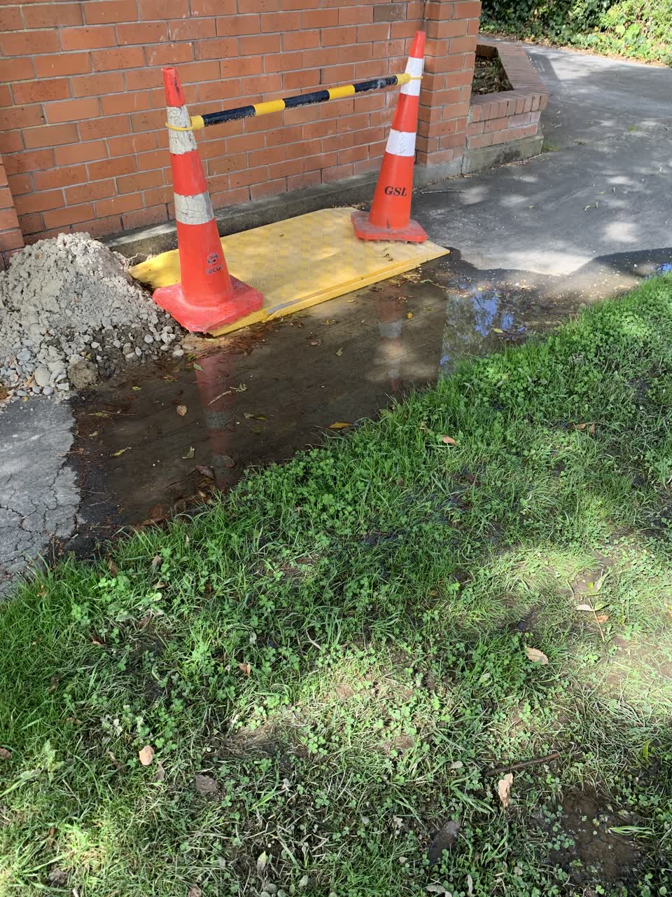 The photograph attached to this water leak report