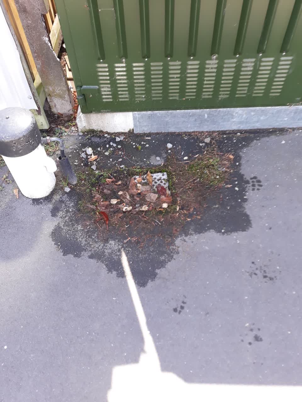 The photograph attached to this water leak report